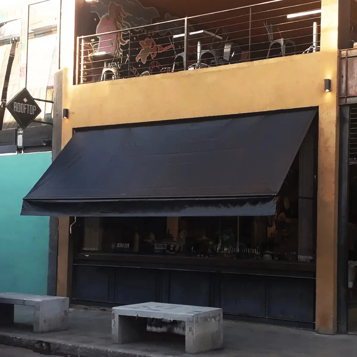 Toldo 3,50 X 2,00 X 1,00 Enrolar 2 Em 1 Reforçado Cor Preto