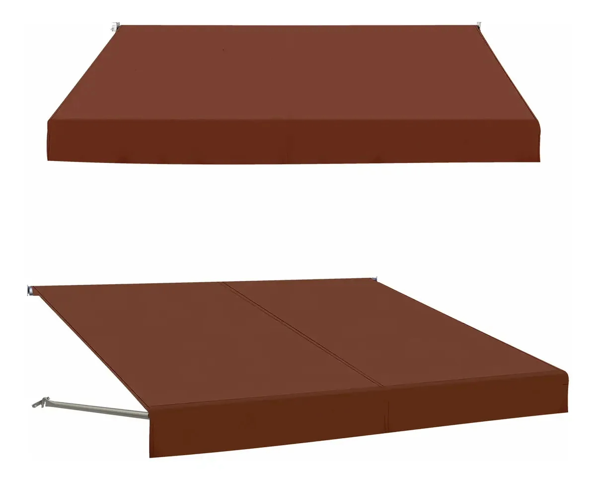 Toldo Com Braços Toldos E Abrigos Santana 1,80 X 2,50 X 1,50 Cor Marrom