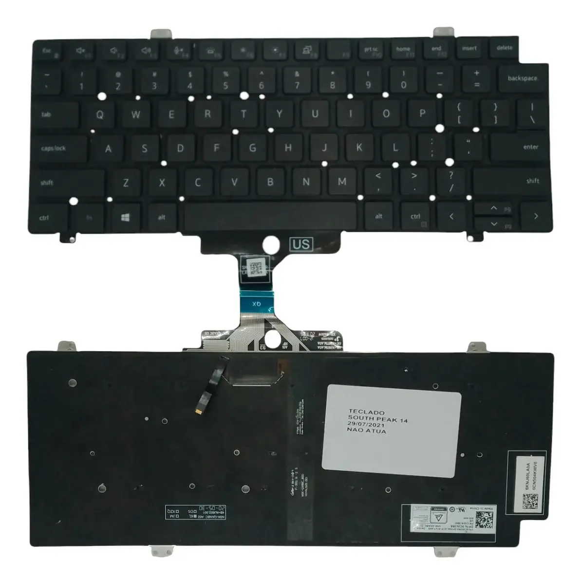 Teclados Para Notebooks E Netbooks Compativel Dell Notebook Nsk Qxabc Cor Preto Inglês Us