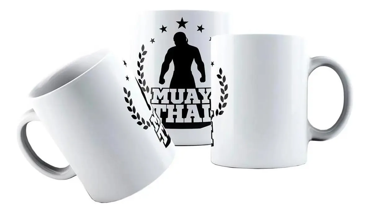 Caneca Cerâmica Campeão Lutador Muay Thai Boxing Luta