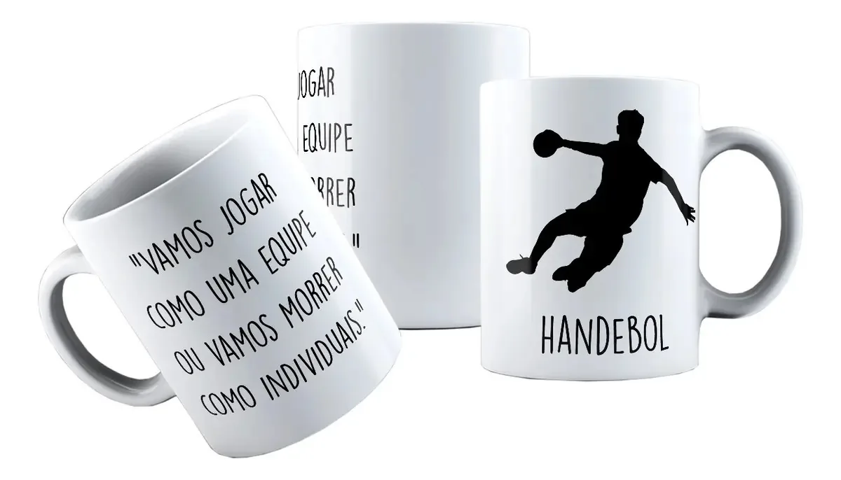Caneca Cerâmica Handebol Frase Presente Andebol Brasil