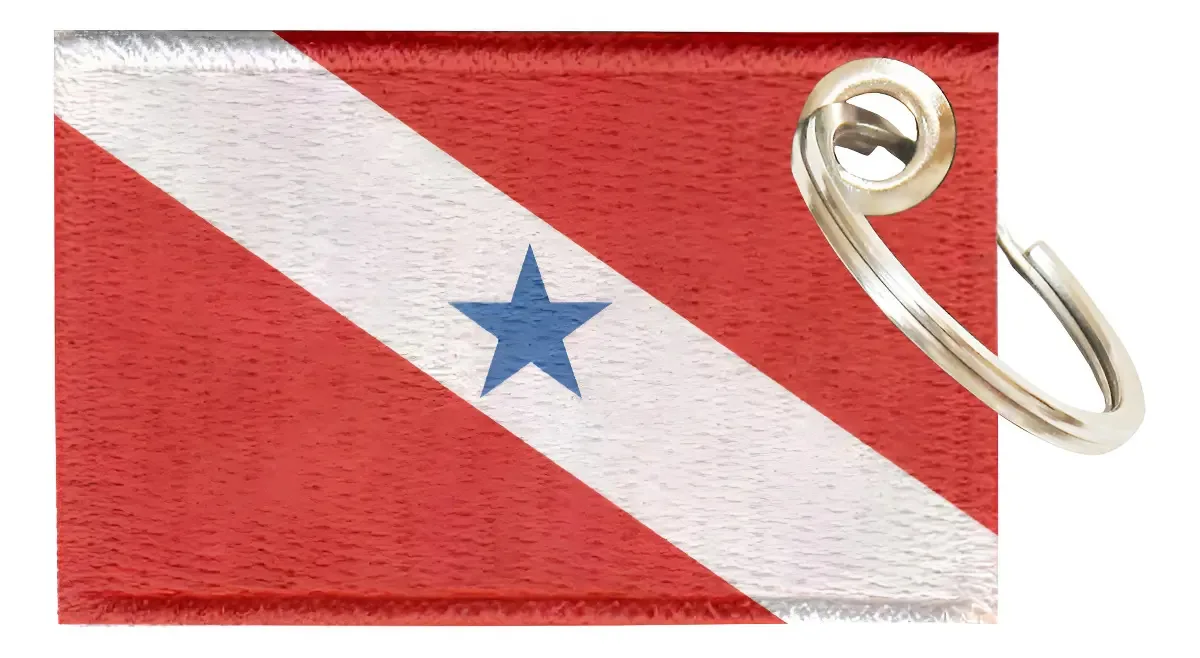 Chaveiro Bordado Com Bandeira Do Pará Para Chaves e Mochilas