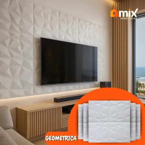 Kit 11 Placas Auto Adesivo 3d 77x70 Papel Parede Tijolinho Cor Geométrica