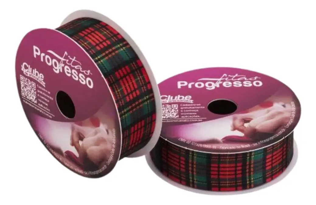 Fita Cetim Dec Ecf007tr Cor005 Xadrez Natalino 30mmx10m Progresso