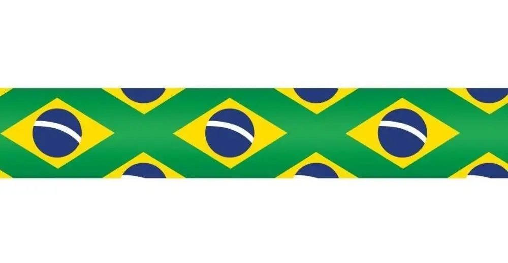 Fita Cetim Copa Do Mundo Fita Cetim 22mm 10m. Bandeira