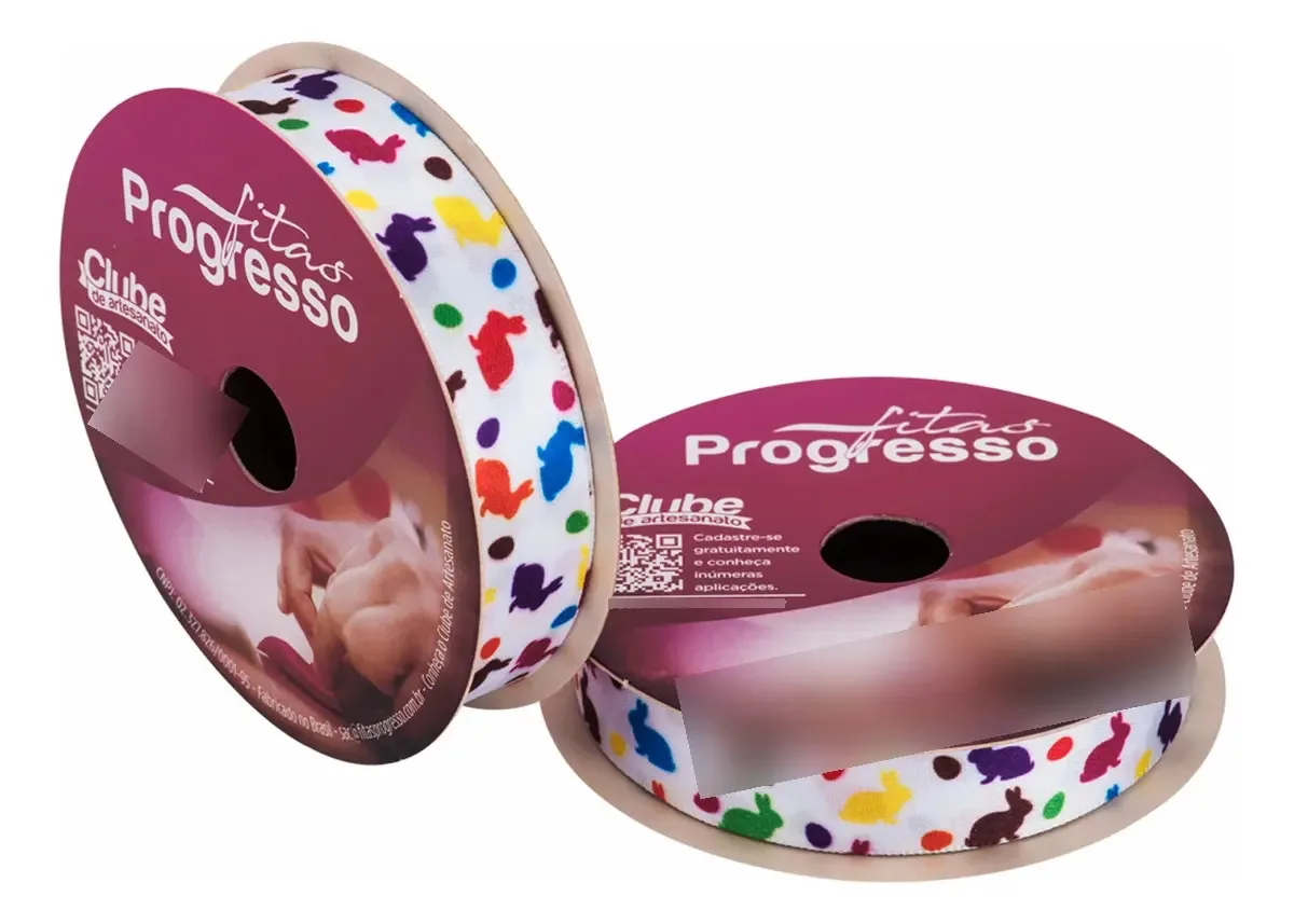 Fita Cetim 15mmx10m Coelhinhos Color Cor051 Ecf003tr Progresso