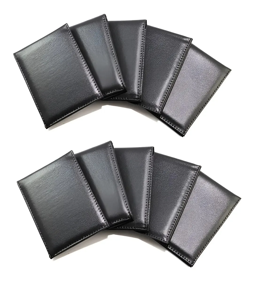 Kit C/ 100 Carteiras Masculinas Atacado P/ Personalizar Cor Kit 100 Preto Fosca
