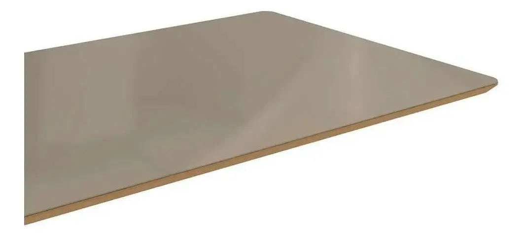 Tampo Para Mesa De Jantar Retangular Com Vidro Tanna Frei... Cor Marrom