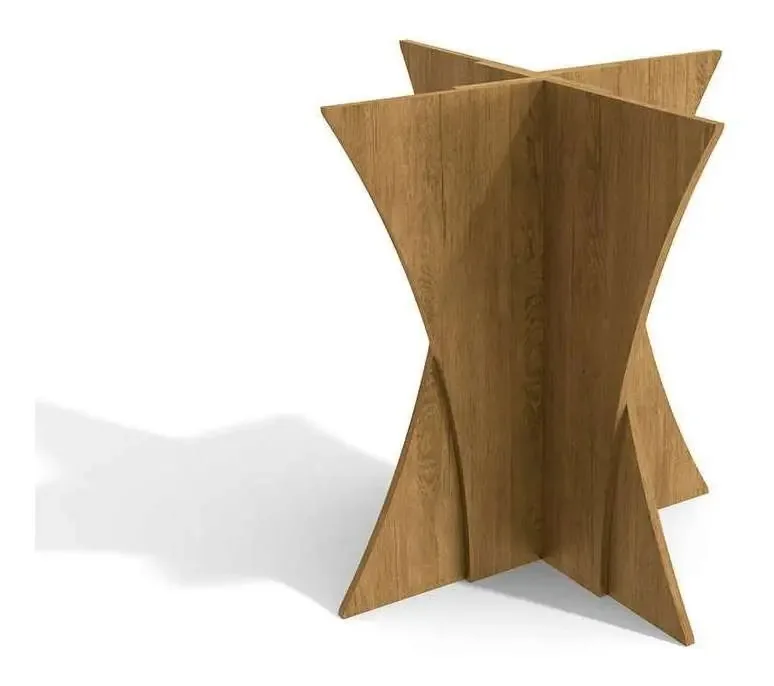 Base Para Mesa De Jantar Figueira Freijó Cor Marrom