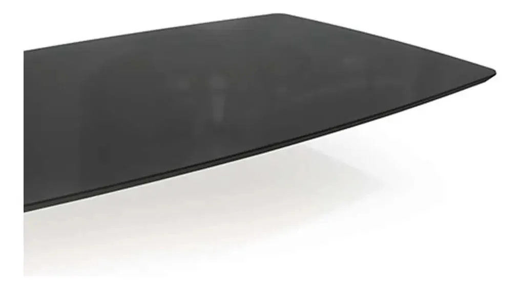 Tampo Para Mesa De Jantar Retangular Com Vidro Tanna Pret... Cor Preto