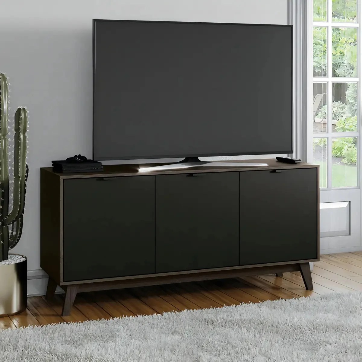 Rack Para Tv Kappesberg 3 Portas Metropole/preto