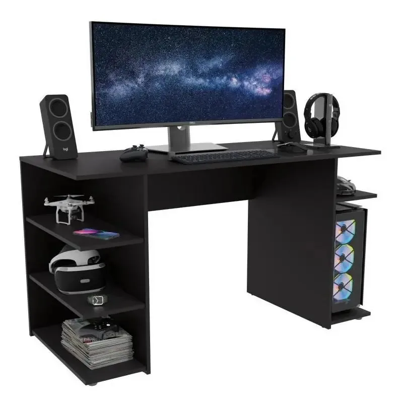 Mesa Escrivaninha Gamer Kappesberg - Preto Fosco