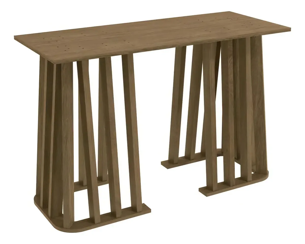Base Para Mesa De Jantar Alteia Freijó Cor Marrom