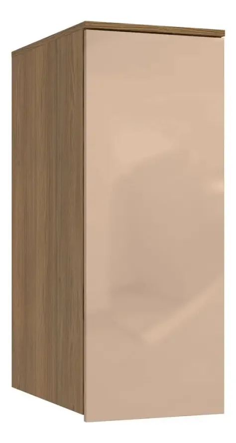 Armário Aéreo Para Quarto N551 1 Porta Nogueira/macadamia Cor Marrom