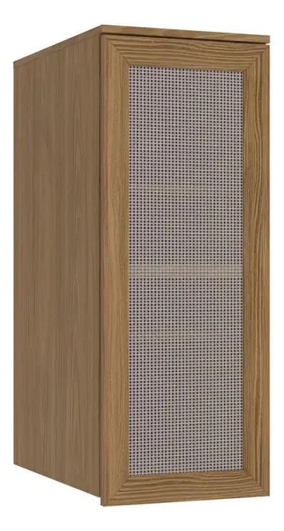 Armário Aéreo Para Quarto N540 1 Porta Nogueira - Cor Marrom