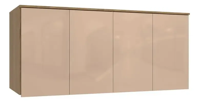 Armário Aéreo Para Quarto N542 4 Portas Cor Bege Escuro