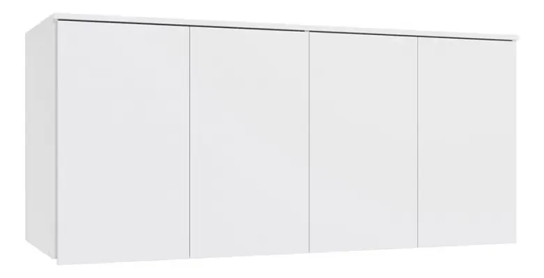 Armário Aéreo Para Quarto N542 4 Portas Branco