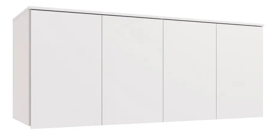 Armário Aéreo Para Quarto N543 4 Portas Branco