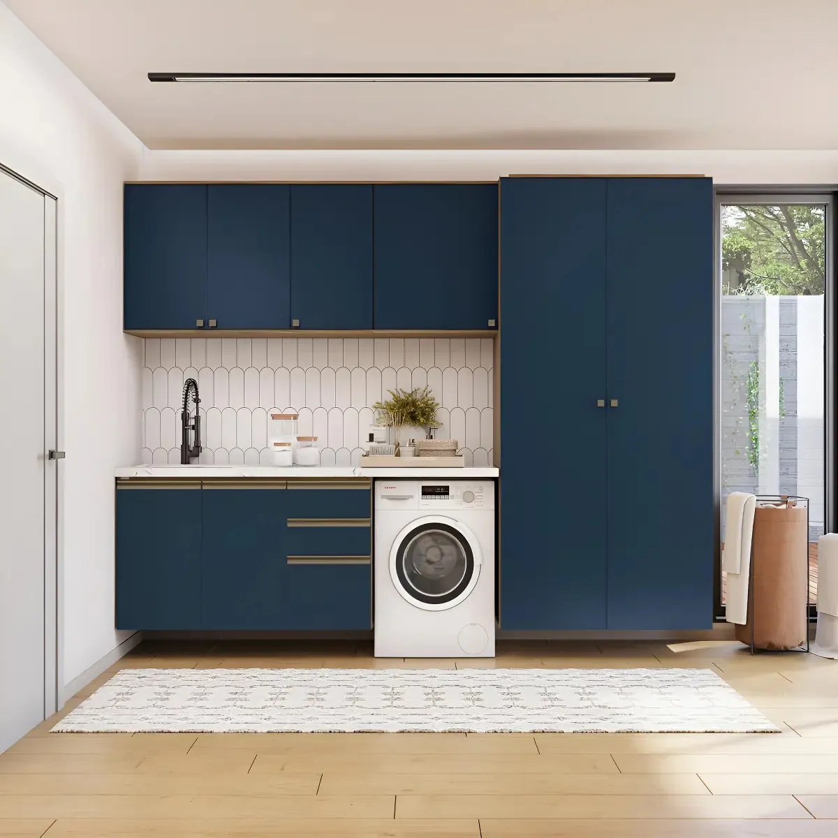 Lavanderia Modulada Kappesberg Celeste 5 Peças Azul 280cm