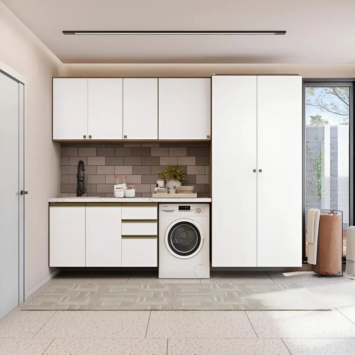 Lavanderia Modulada Kappesberg Celeste 5 Peças Branco 280cm