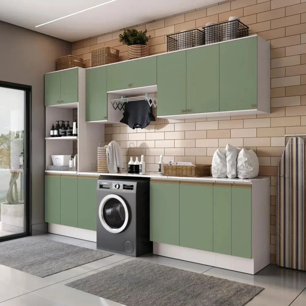 Lavanderia Modulada Kappesberg Celeste 9 Peças Verde 310,5cm