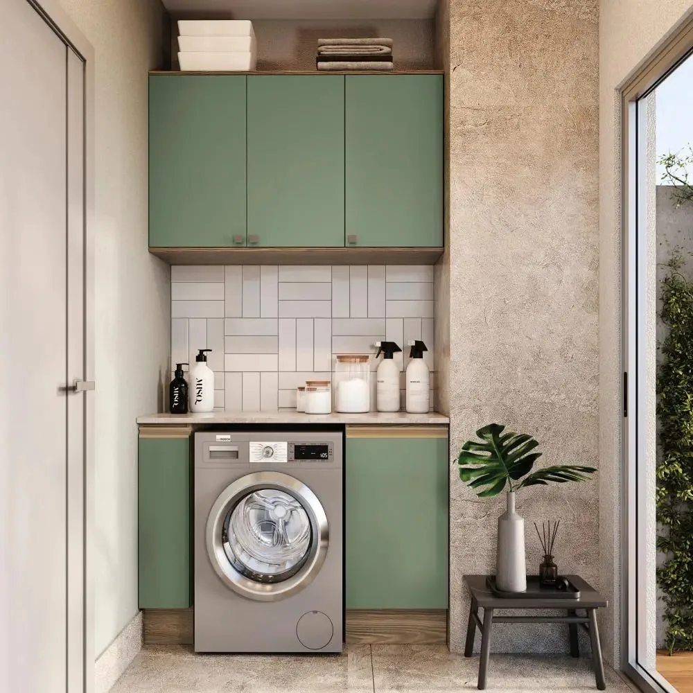 Lavanderia Modulada Kappesberg Celeste 3 Peças Verde 120cm