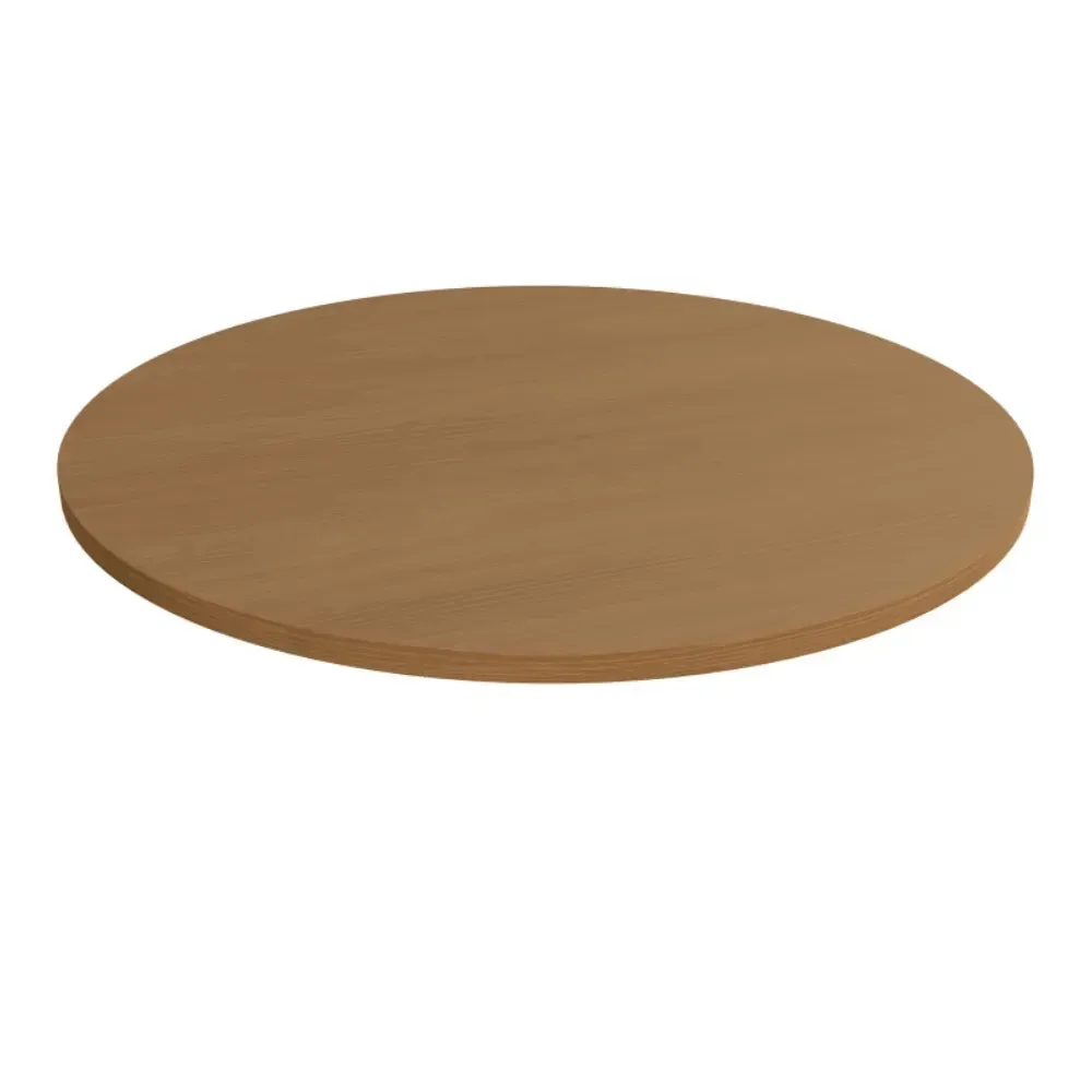 Tampo Redondo Para Mesa De Jantar Kappesberg Em Mdp 90x90cm Canela