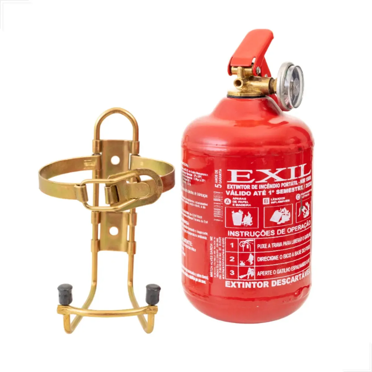 Extintor Tradicional ABC 900g com Suporte Veicular Extinorpi para Fiat Palio