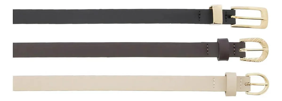 Kit Cintos Feminino Gabriela 3 Unidades Color Cor Colorido Tamanho G