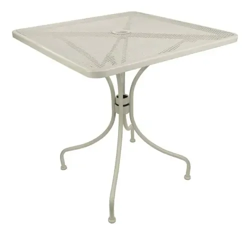 Mesa para jardim 70x70cm tampo em aço Or Design