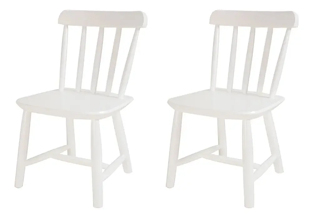 Kit 2 Cadeiras Infantis Mariah Deiss Branco