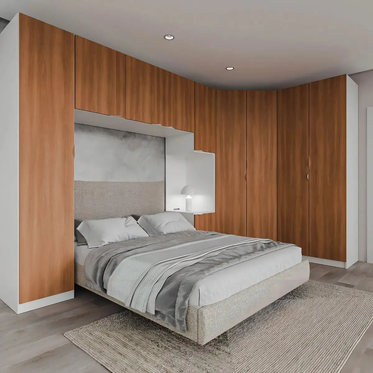 Guarda Roupa Modulado De Canto 10 Portas 5 Peças E 2 Gd