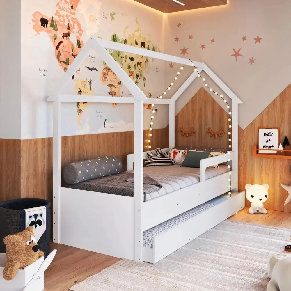 Cama Infantil Montessoriana Colchão Camaauxiliarlinhainfanto Branco