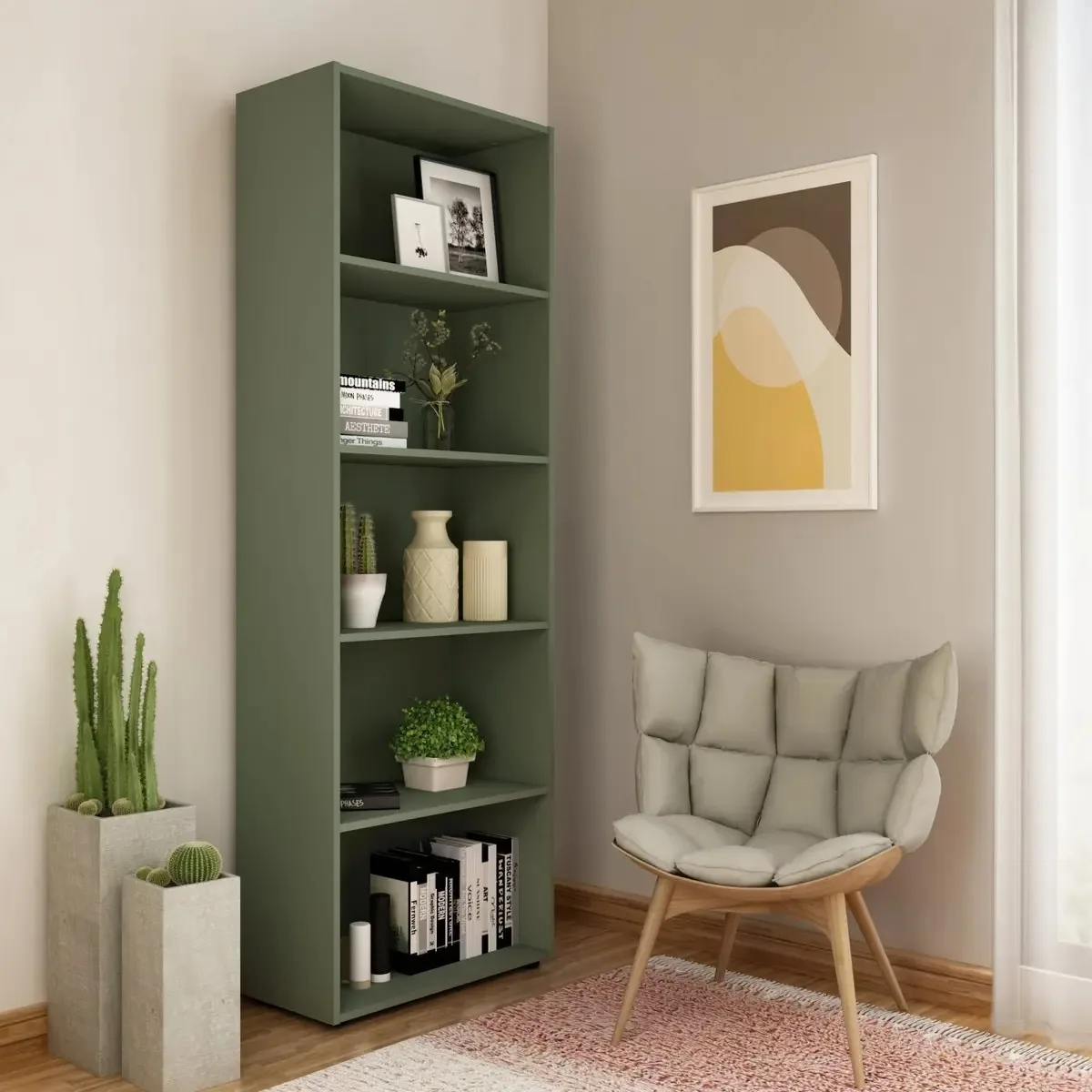 Estante Para Livros 5 Prateleiras Multy Artely
