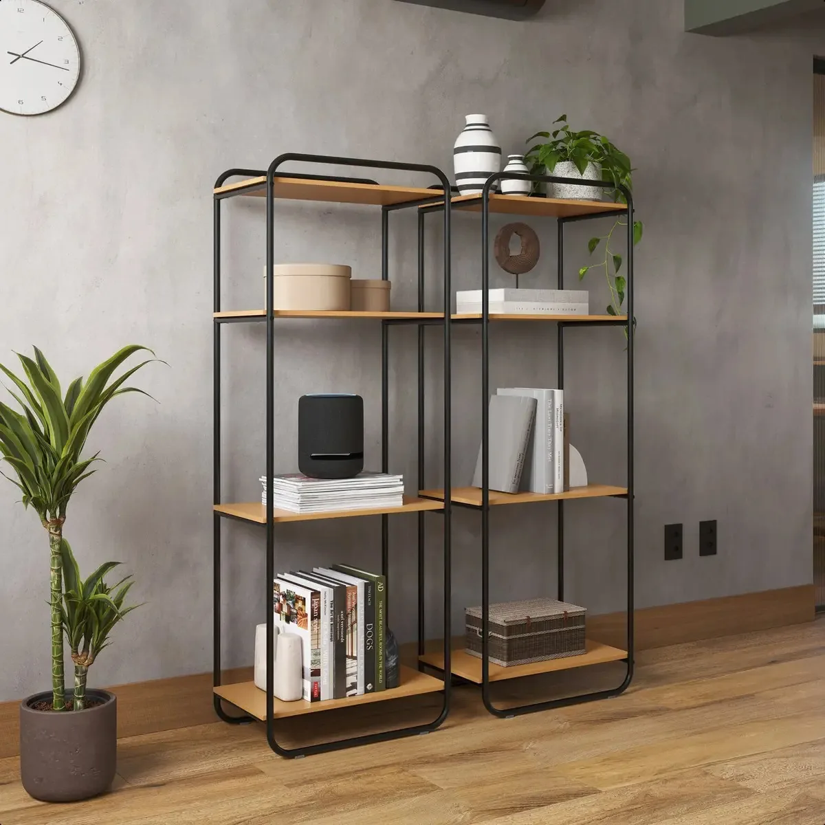 Estante Para Livros Estilo Industrial Criare Je