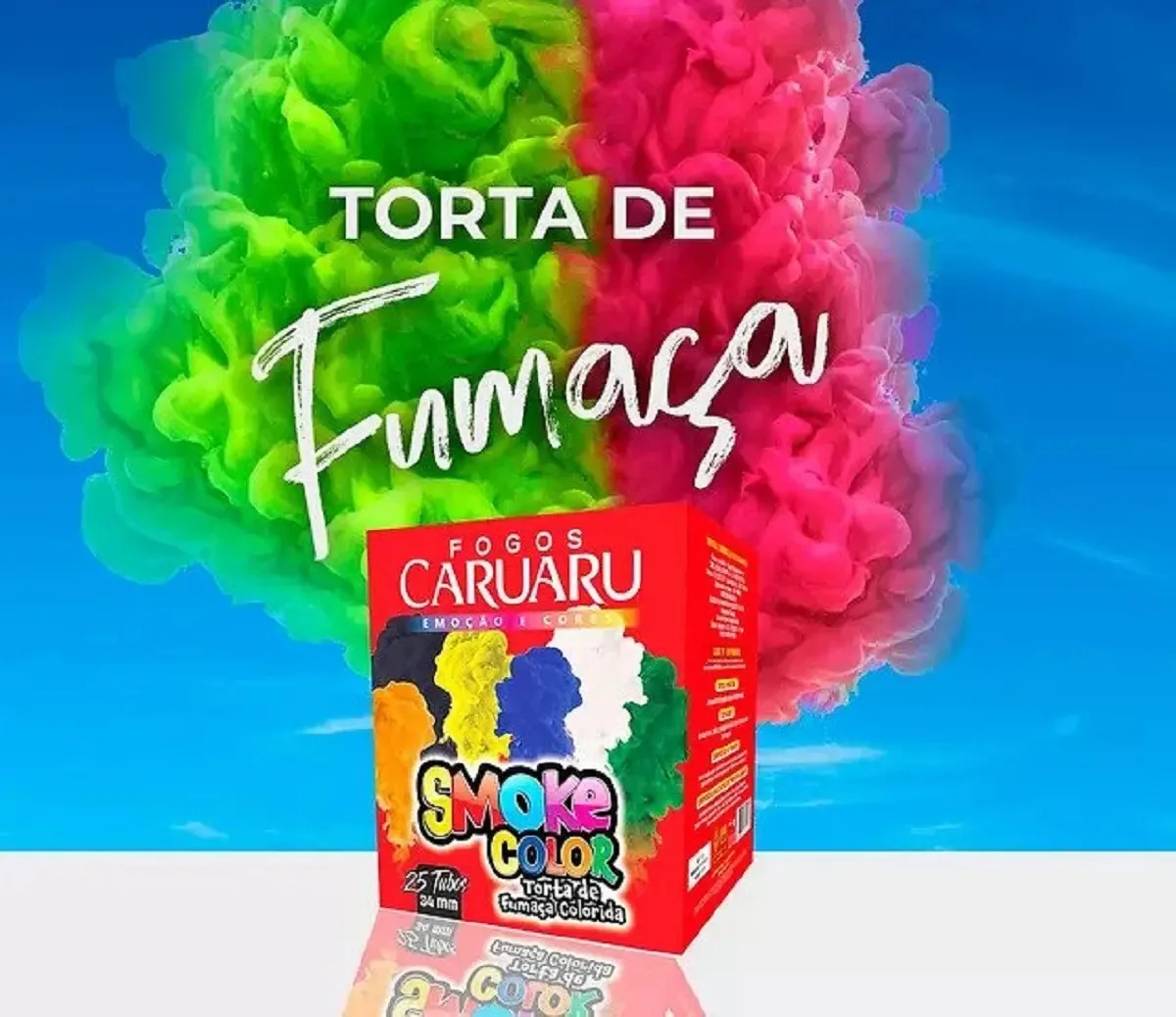 Fumaça Chá Revelação 20 Disparos Em Leque - Tipo Do Alok Cor Verde
