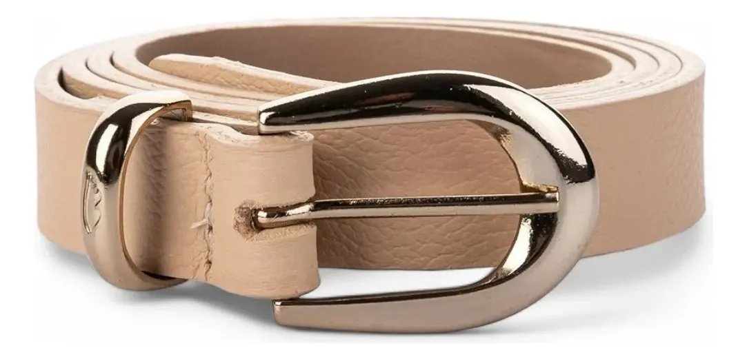 Cintos Femininos Couro Fino Casual Social Dakota Dk304 Cor Granola Tamanho 85