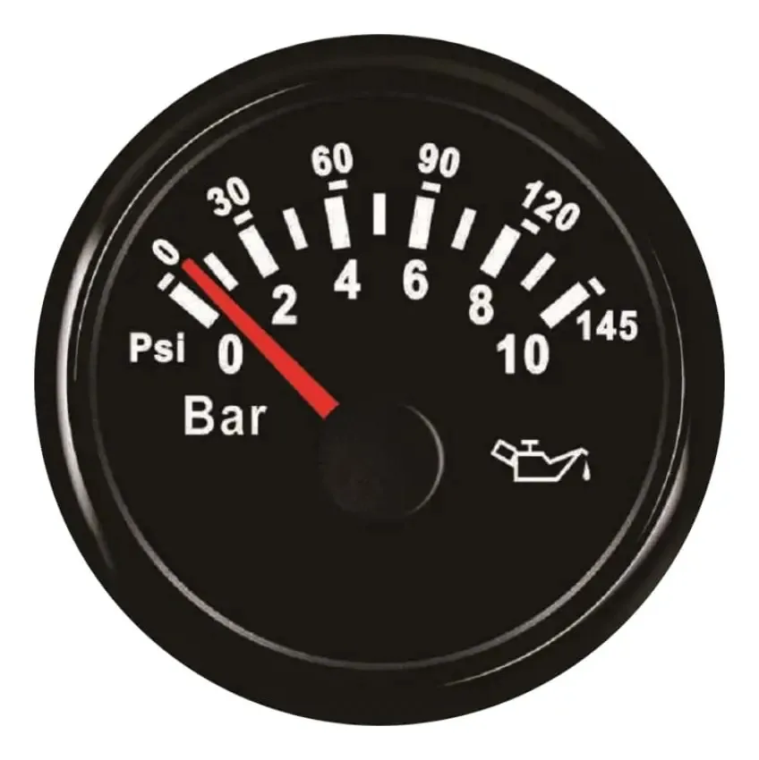 Medidor de Pressão de Óleo Marinho Automático 0-10bar 52mm