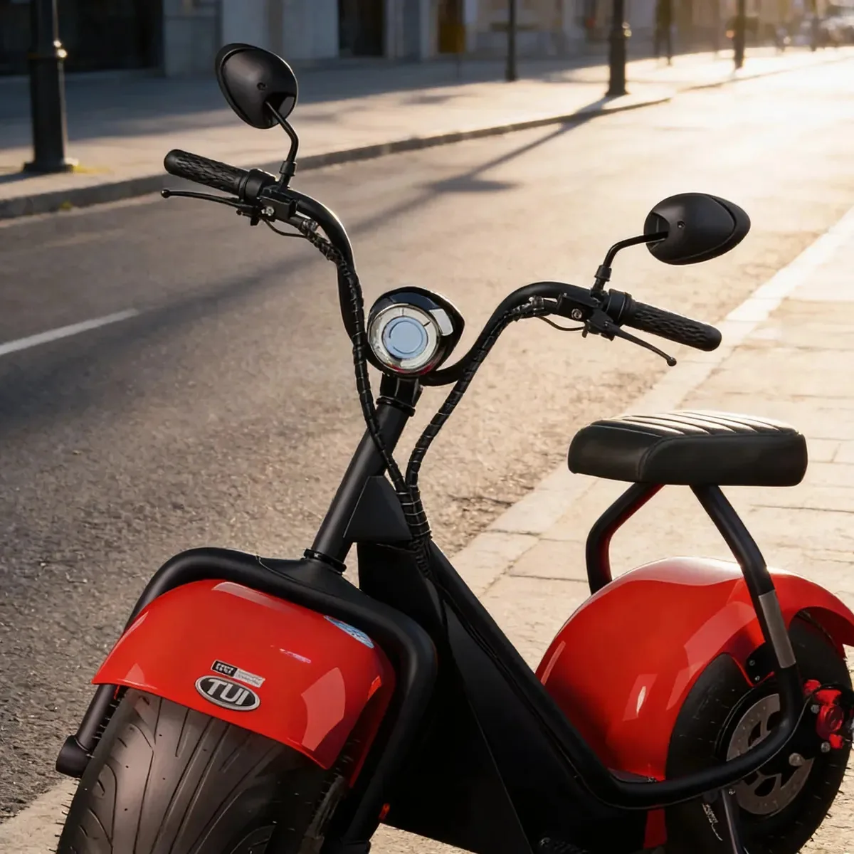 Scooter Tui Compacta 1000w dispensa Cnh E Emplacamento Cor Vermelho