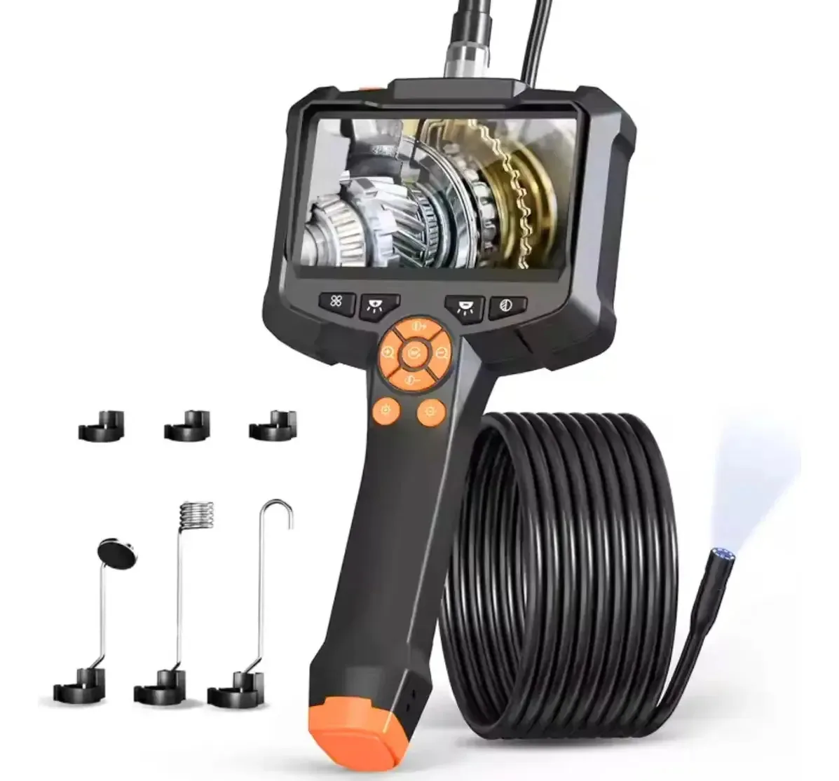 Endoscópio Industrial Avento 5m Tela IPS 4.3" Câmera Full HD 1080p 8 LEDs