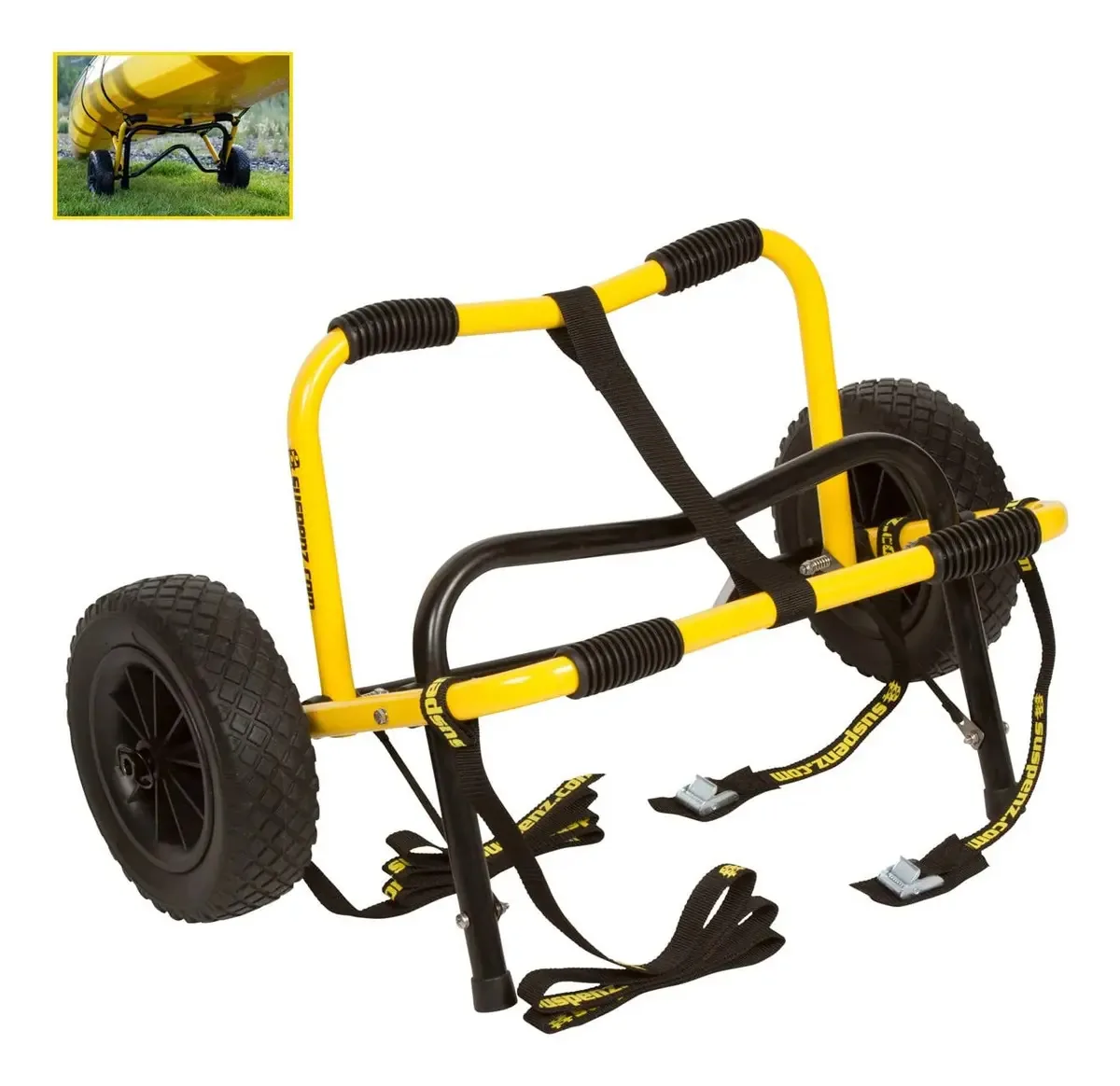 Caminhão de reboque Suspenz Kayak Canoe, T Trolley, amarelo