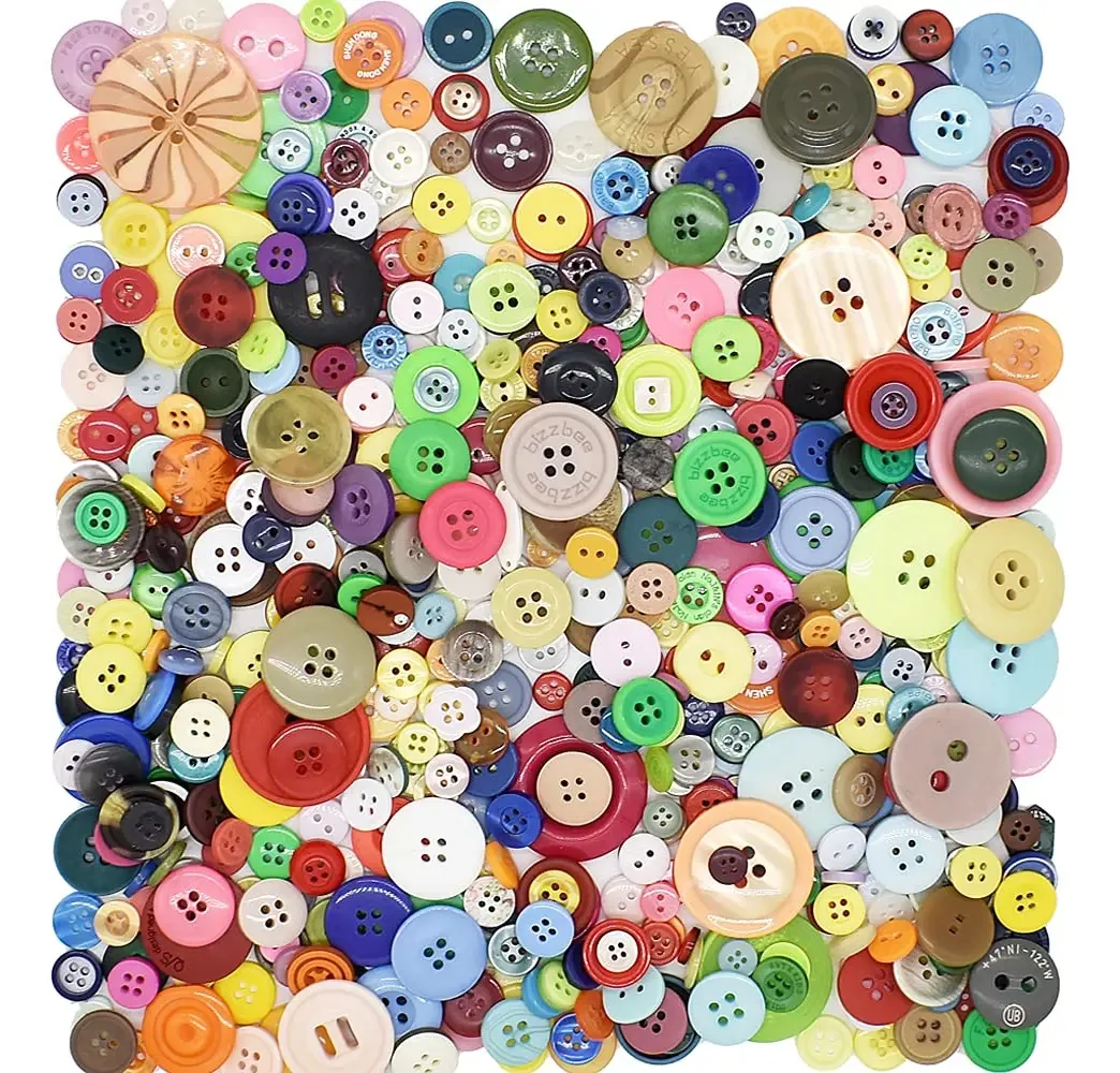 650 botões de resina coloridos para artesanato, artesanato