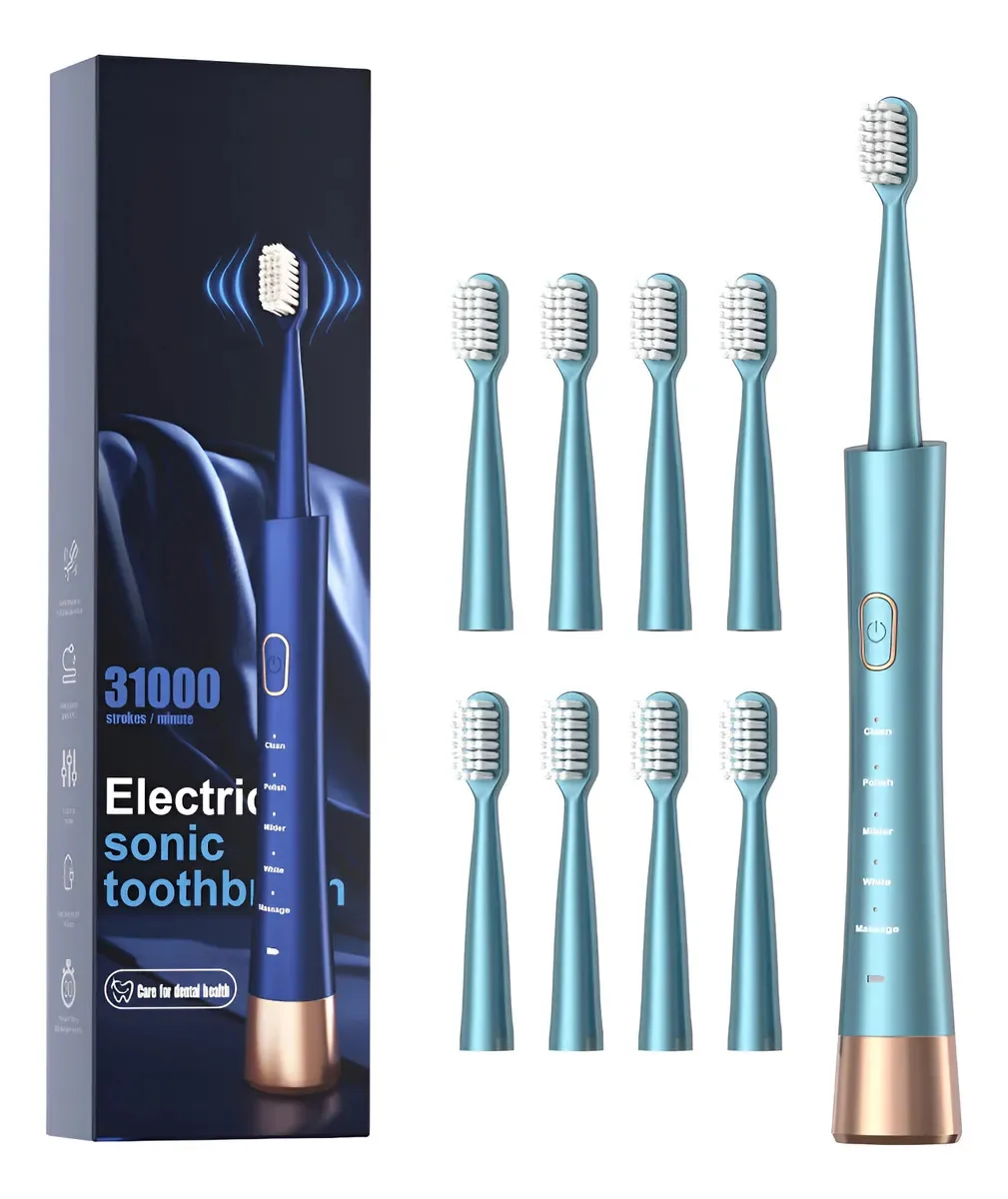 Escova de dentes elétrica sônica recarregável Ajelu USB