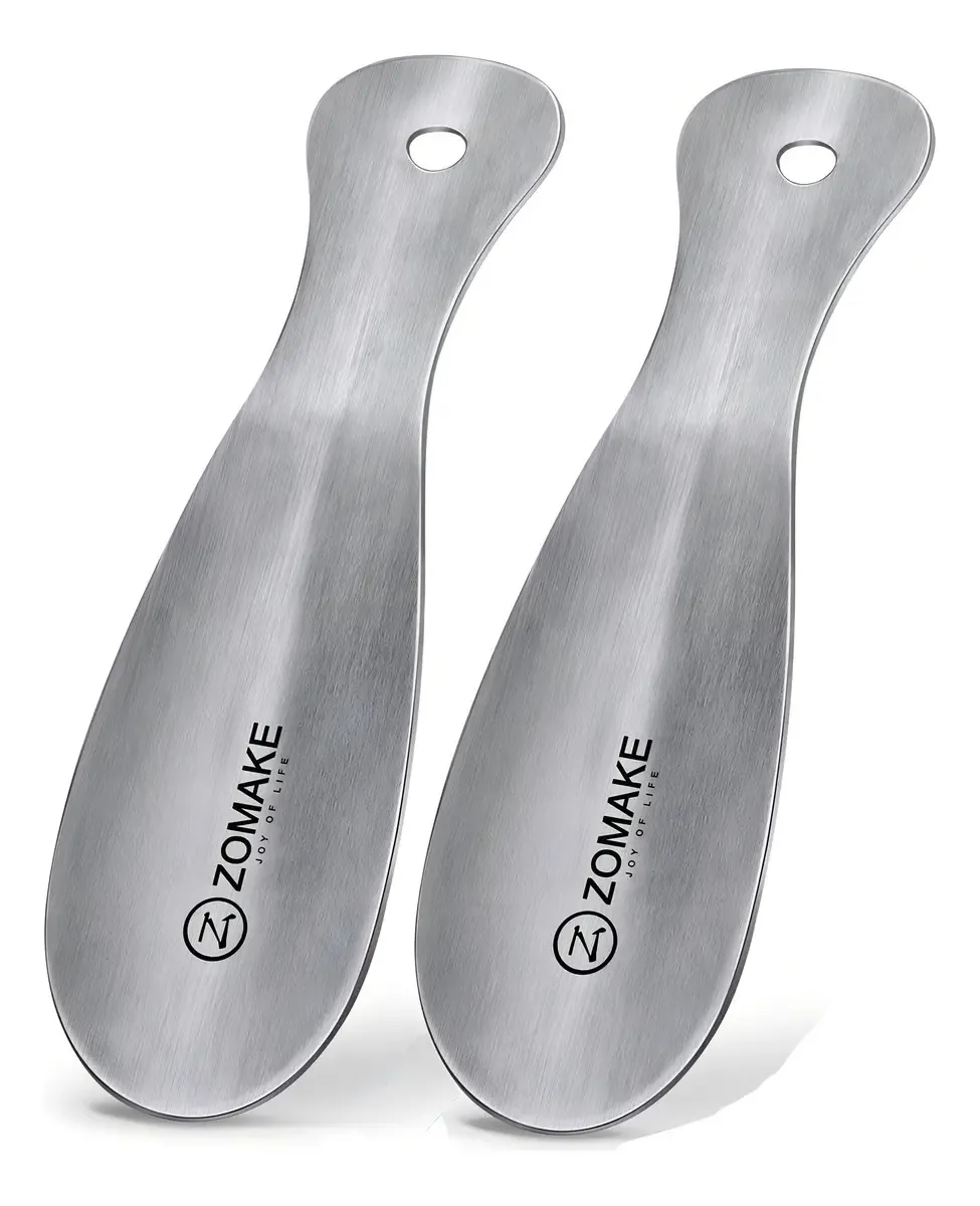 Conjunto de sapatos pequenos de metal Zomake com 2 chifres Zap. Cor Prata