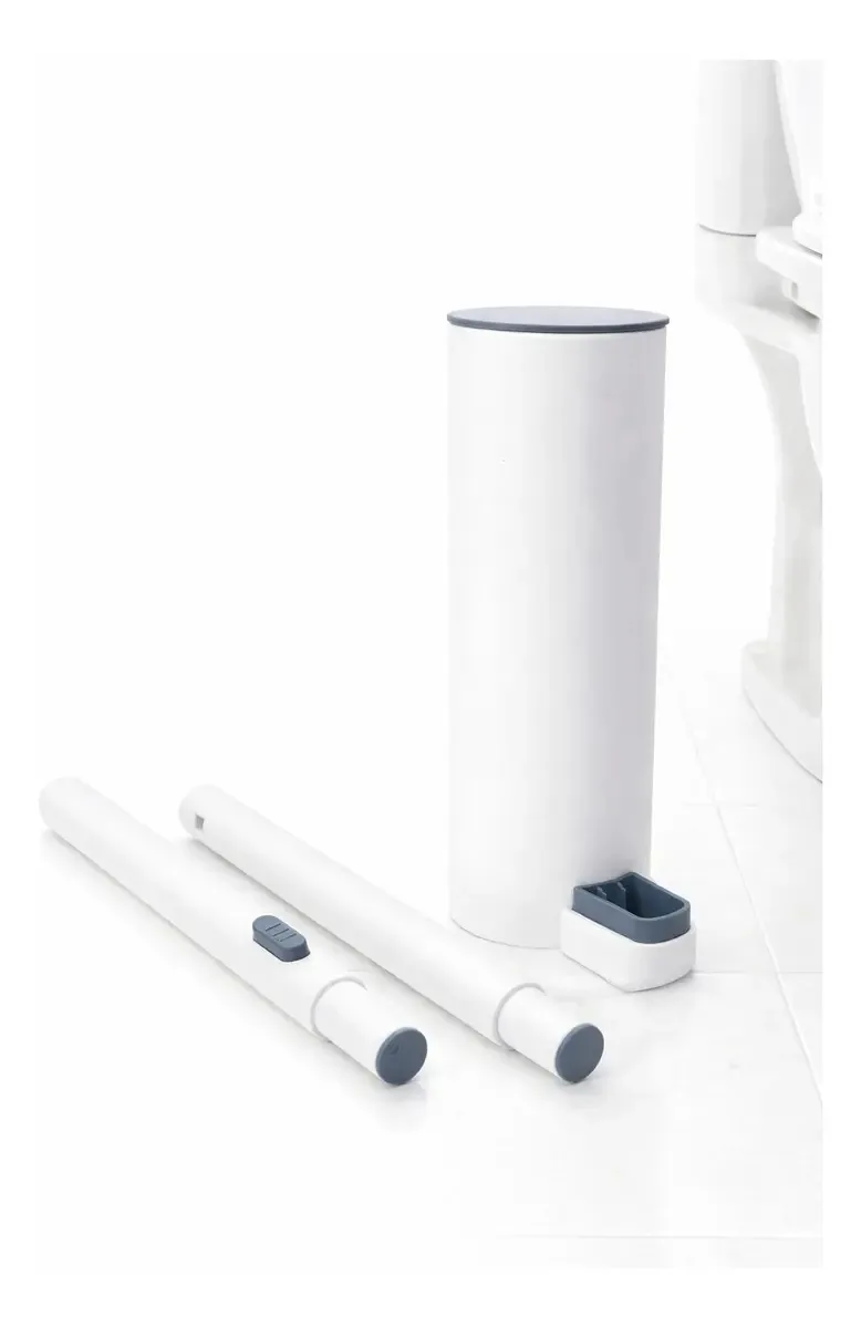 Escova Descartável para Limpeza de Sanitário Banheiros Chuveiros Grade Branco e Azul
