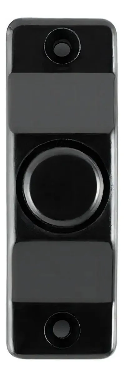 Botão de campainha de sobreposição, preto