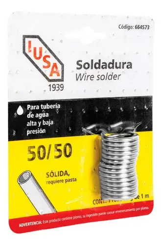 Solda de arame, 50/50, EUA