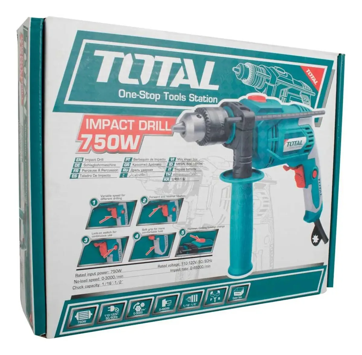 Martelo rotativo de 750 W