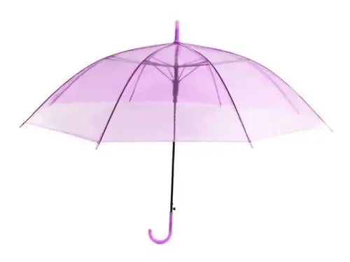 Guarda-chuva de chuva portátil leve de cores transparentes