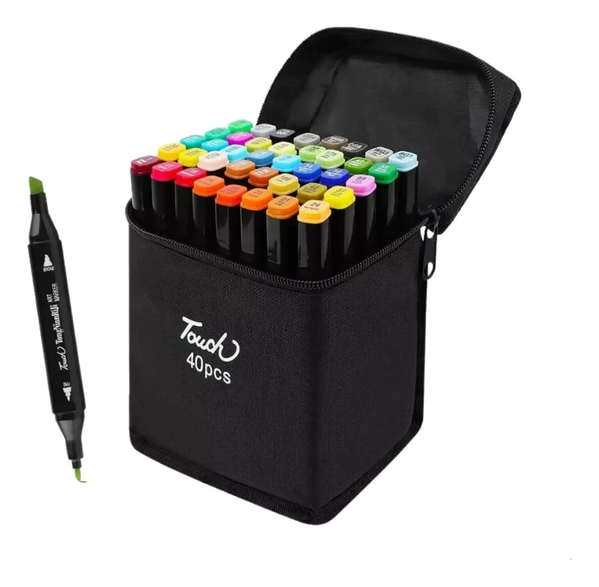Marcadores de ponto duplo X 40u Fibrones, casacos com estojo